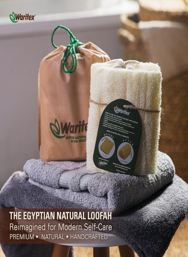 Waritex Premium Natural Egyptian Loofah Sponges, Made from 100% Natural Organic Material, Gentle Skin Exfoliation, and Full-Body Spa Experience – Eco-Friendly Loofah 3 Count (1 Pack) - Image 5