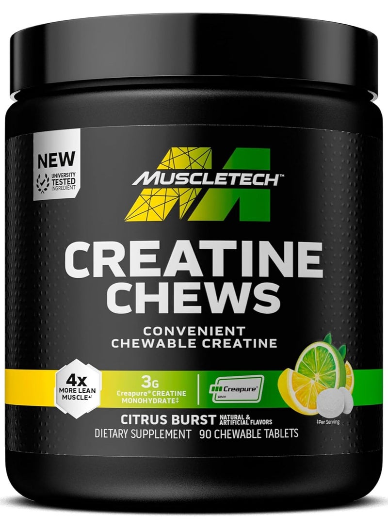 ماسل تيك Creatine Chews Citrus Burst Flavour 90 Chewable Candies - Image 1