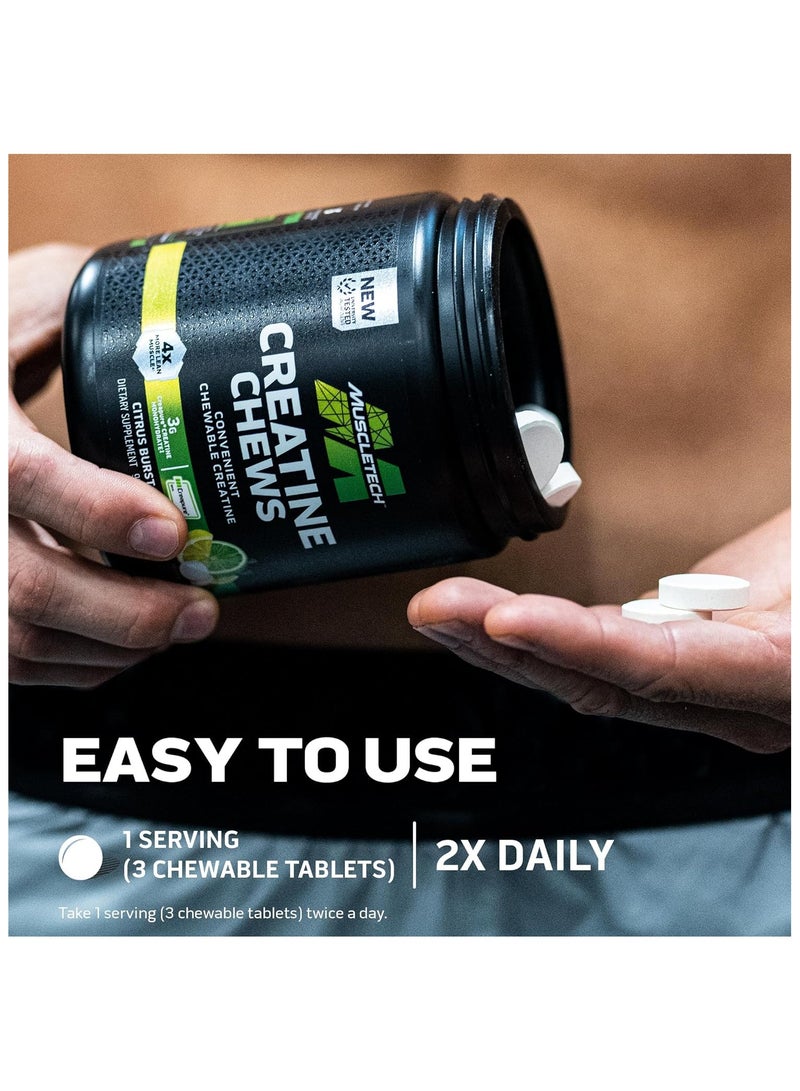 ماسل تيك Creatine Chews Citrus Burst Flavour 90 Chewable Candies - Image 4