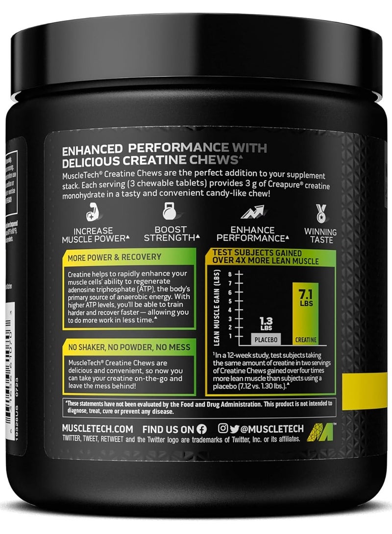 ماسل تيك Creatine Chews Citrus Burst Flavour 90 Chewable Candies - Image 3