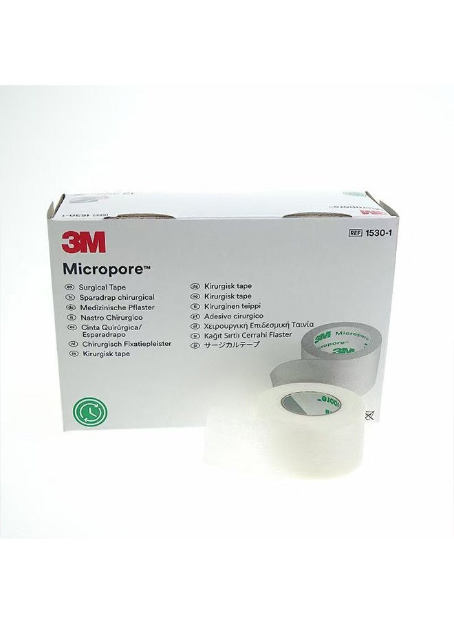 ثري ام لفائف شريط 3M Micropore الأصلي للأنف - عبوة من قطعتين (عرض 1.2 سم) | راحة عالية بفضل التهوية الجيدة وتثبيت آمن على البشرة - Image 3