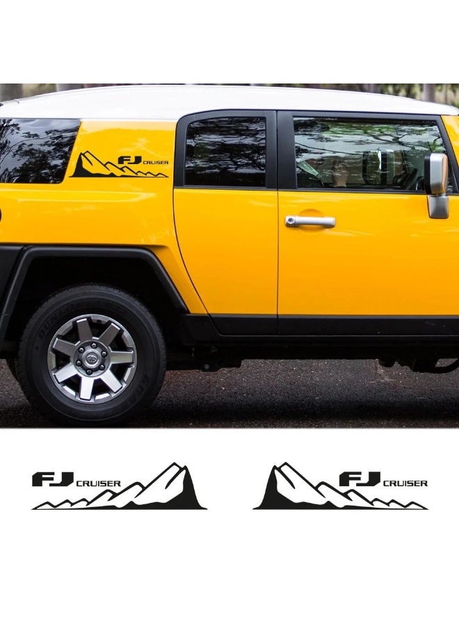 Toyota FJ Cruiser logo sticker in black, 48cm long and 13cm high. - Image 1