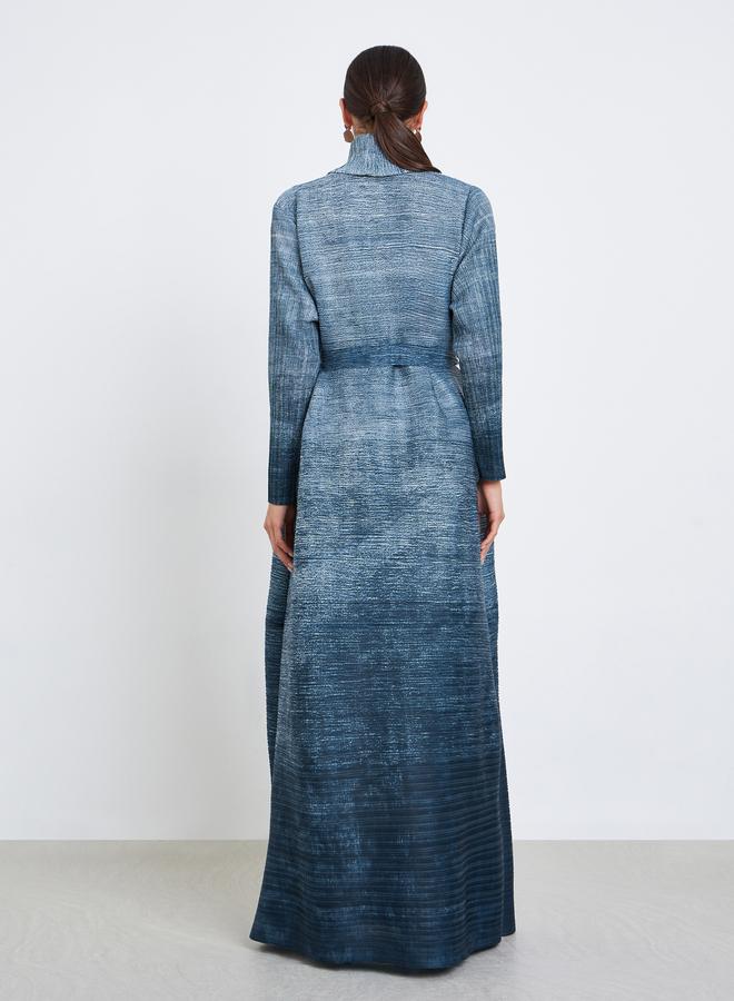 Take Two Ombre Textured Pleated Long Sleeve Abaya - Image 5