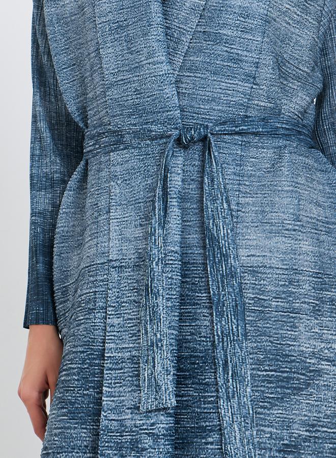 Take Two Ombre Textured Pleated Long Sleeve Abaya - Image 4