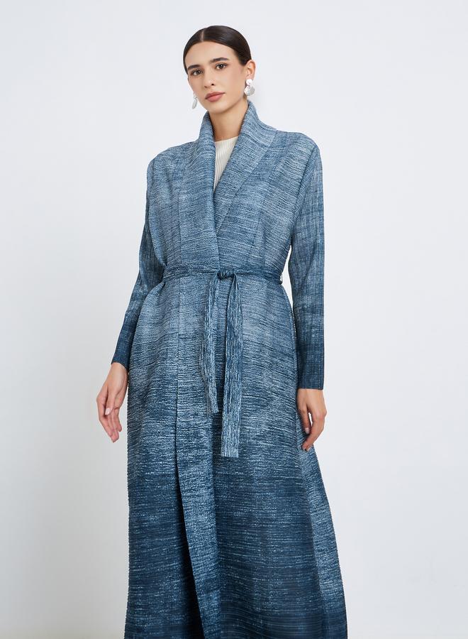 Take Two Ombre Textured Pleated Long Sleeve Abaya - Image 3