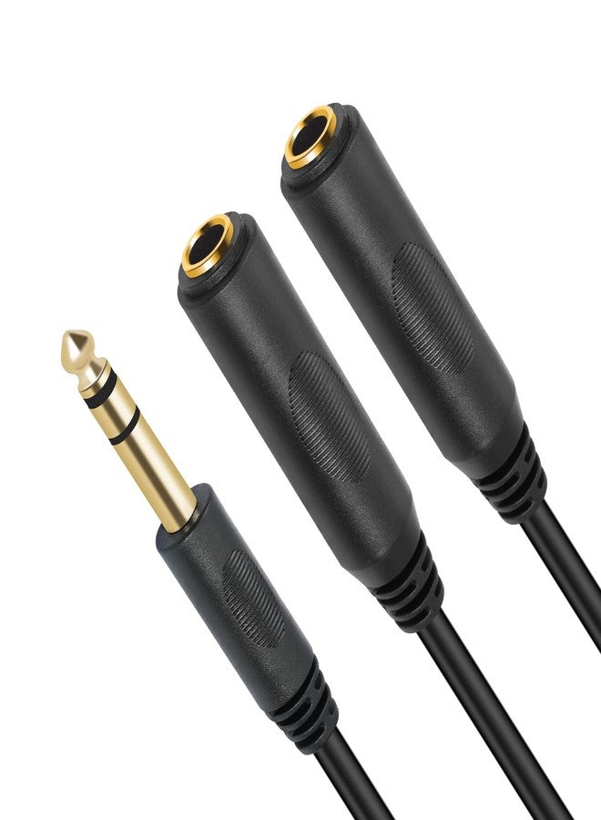 SiYear 6.35mm 1/4 inch Male Plug Stereo to 2 Dual 1/4 "TRS Female Jack Connector Audio Speaker Cable, Y Splitter Adapter Cable (20CM / 8Inch) - Image 3