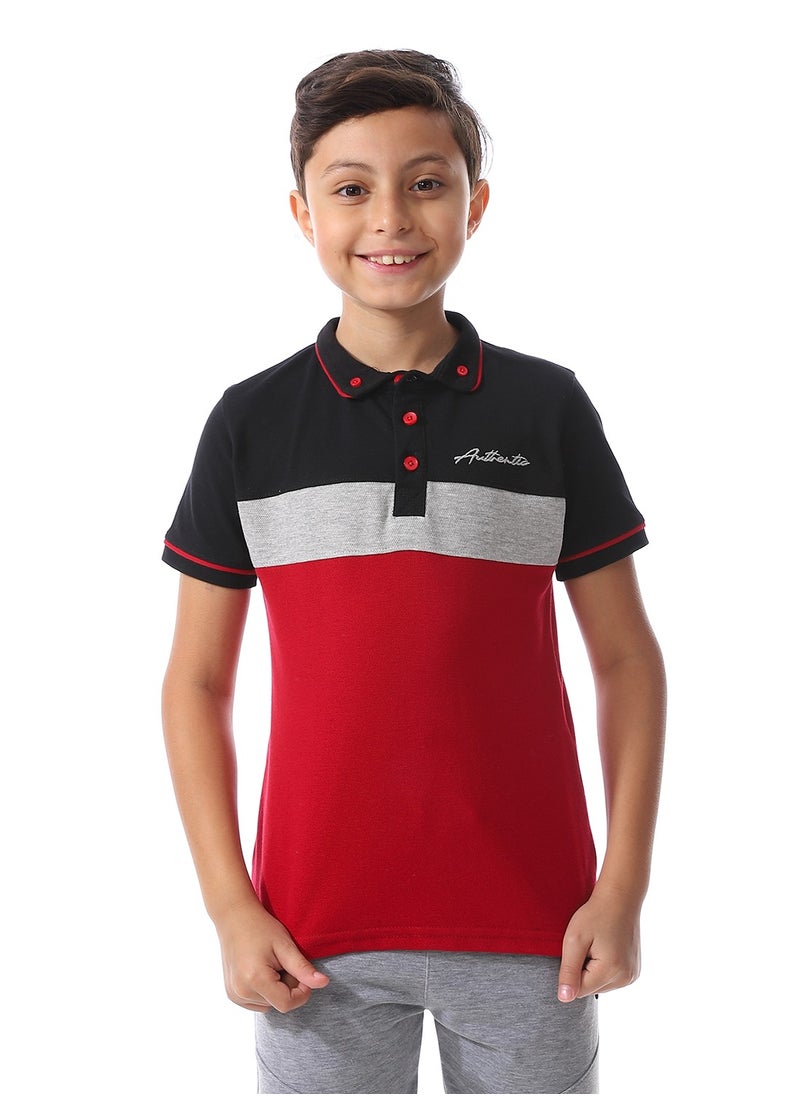 Caesar Boys Collared Neck Polo Shirt  - Image 1