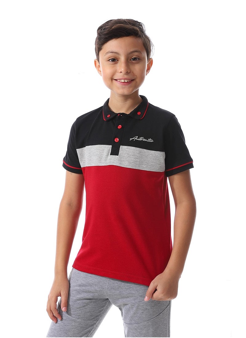 Caesar Boys Collared Neck Polo Shirt  - Image 2
