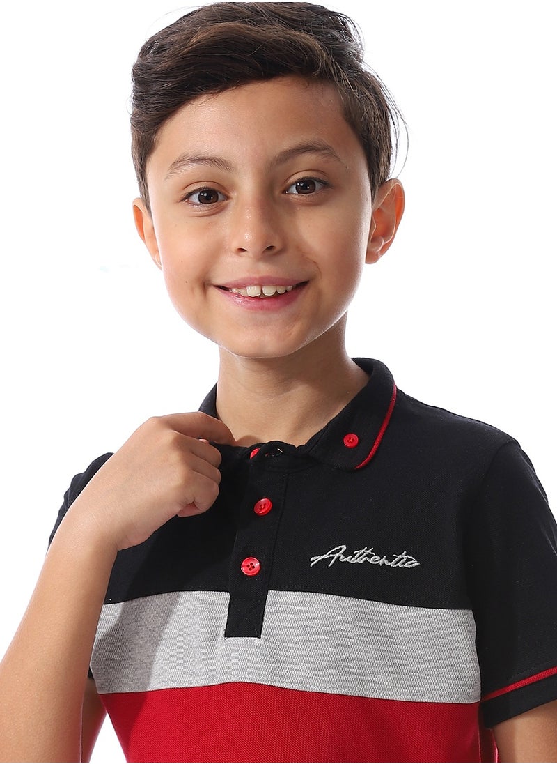 Caesar Boys Collared Neck Polo Shirt  - Image 3
