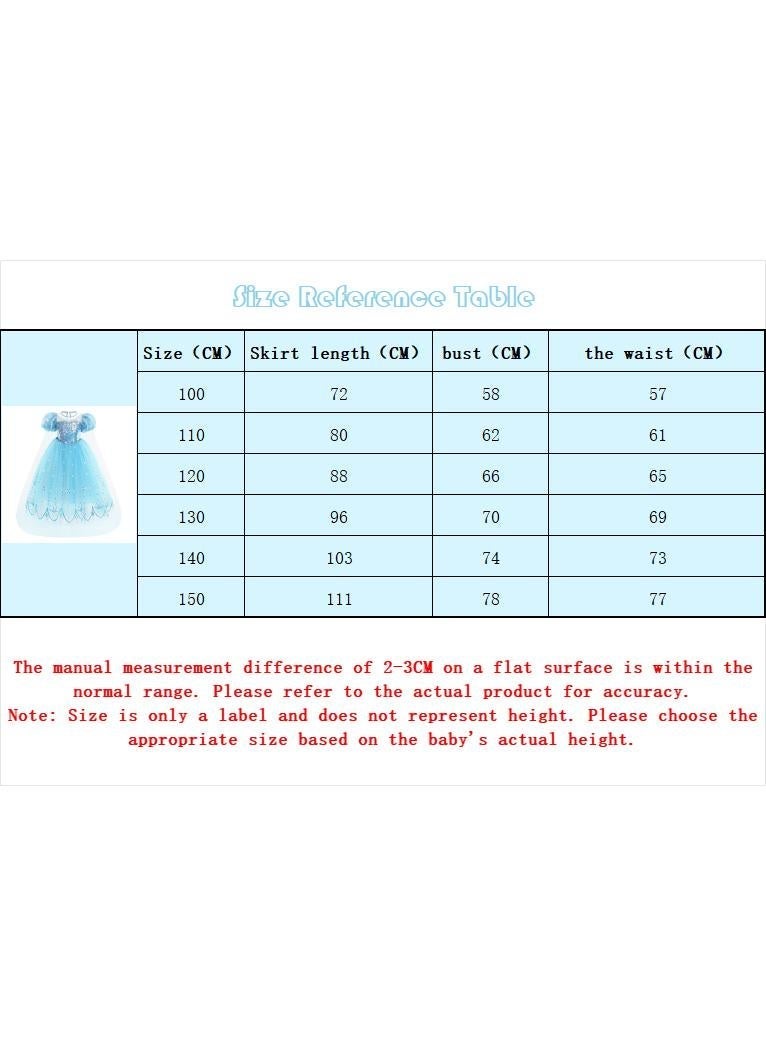 general Fairytale Princess Elsa Frozen Breathable Themed Party Deluxe Edition Fancy Dress Cosplay Costume With Accessories Best Gift For Girl Birthday Gift - Image 5