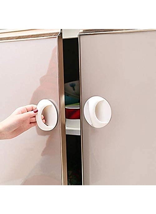 APURK APURK Self Adhesive Door Handles Stick Plastic Handles Pull for Sliding Door Drawer Window Commode and Cupboard Cabinet Multicolor 2PCs  - Image 5