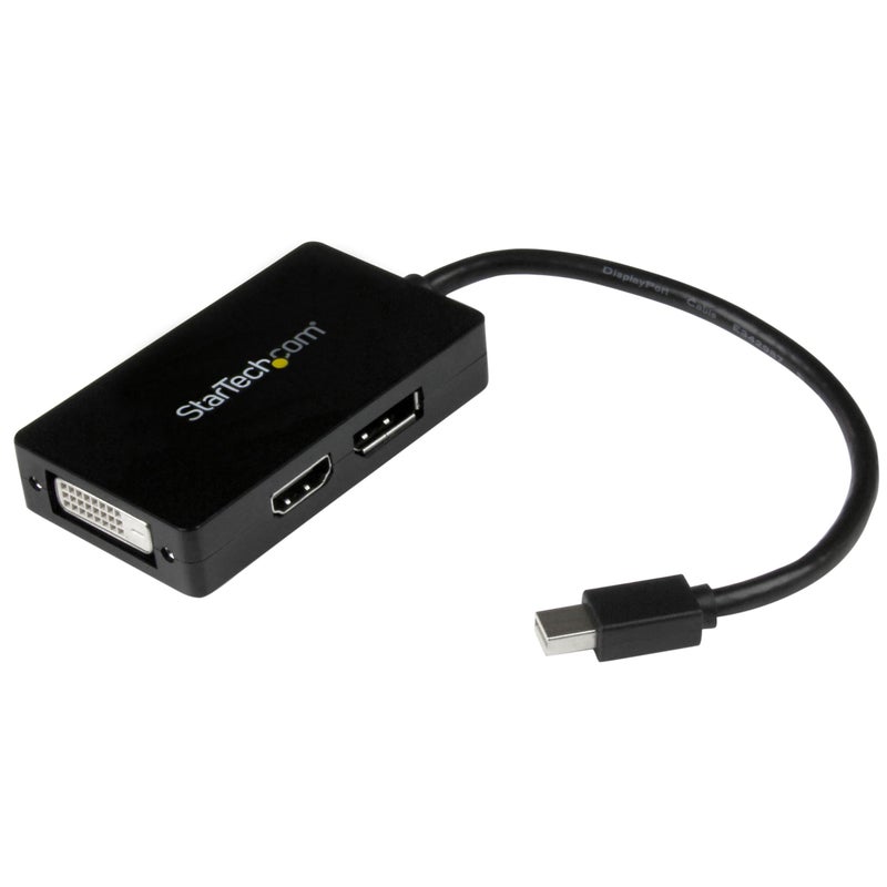 Startech.com StarTech.com Travel A/V adapter - 3-in-1 Mini DisplayPort to DisplayPort DVI or HDMI converter (MDP2DPDVHD)  - Image 1
