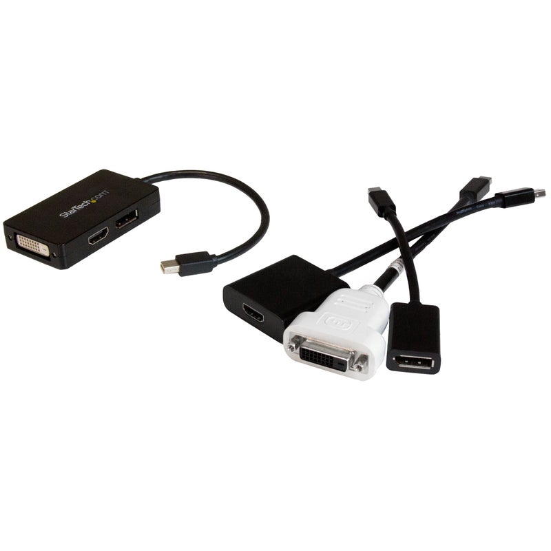 Startech.com StarTech.com Travel A/V adapter - 3-in-1 Mini DisplayPort to DisplayPort DVI or HDMI converter (MDP2DPDVHD)  - Image 4