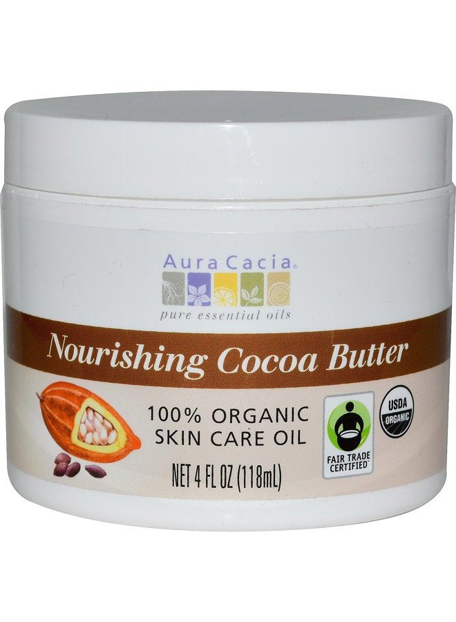 Aura Cacia Certified Organic Nourishing Cocoa Butter, Fair Trade Certified | 4 fl. oz. - Image 1