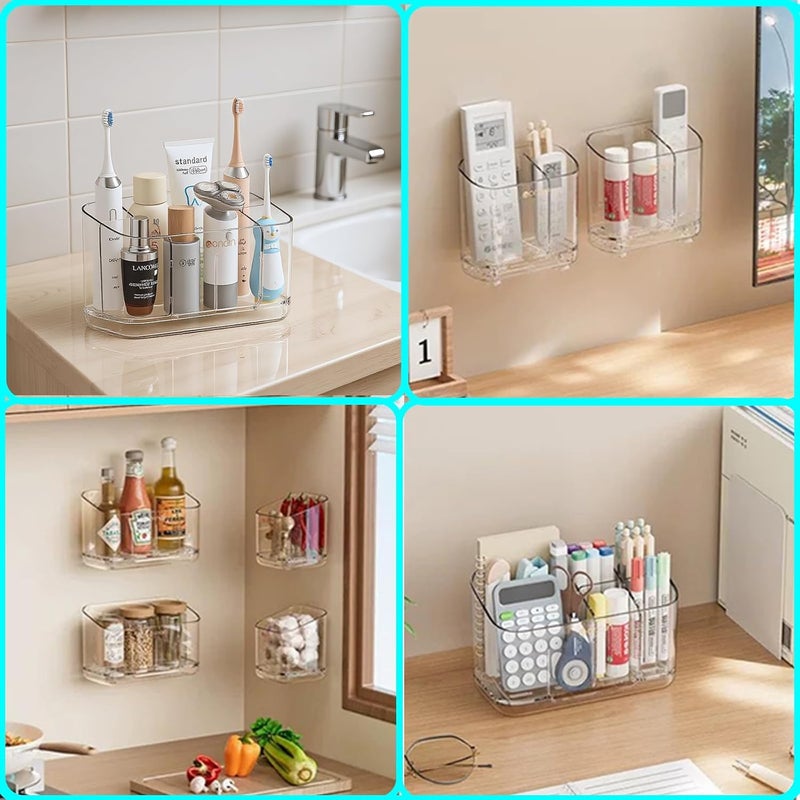 Hushnow Toothbrush Holder,Bathroom Organizer Countertop Detachable for Easy Cleaning, Multifunctional Storage,Bathroom Accessories - Image 5