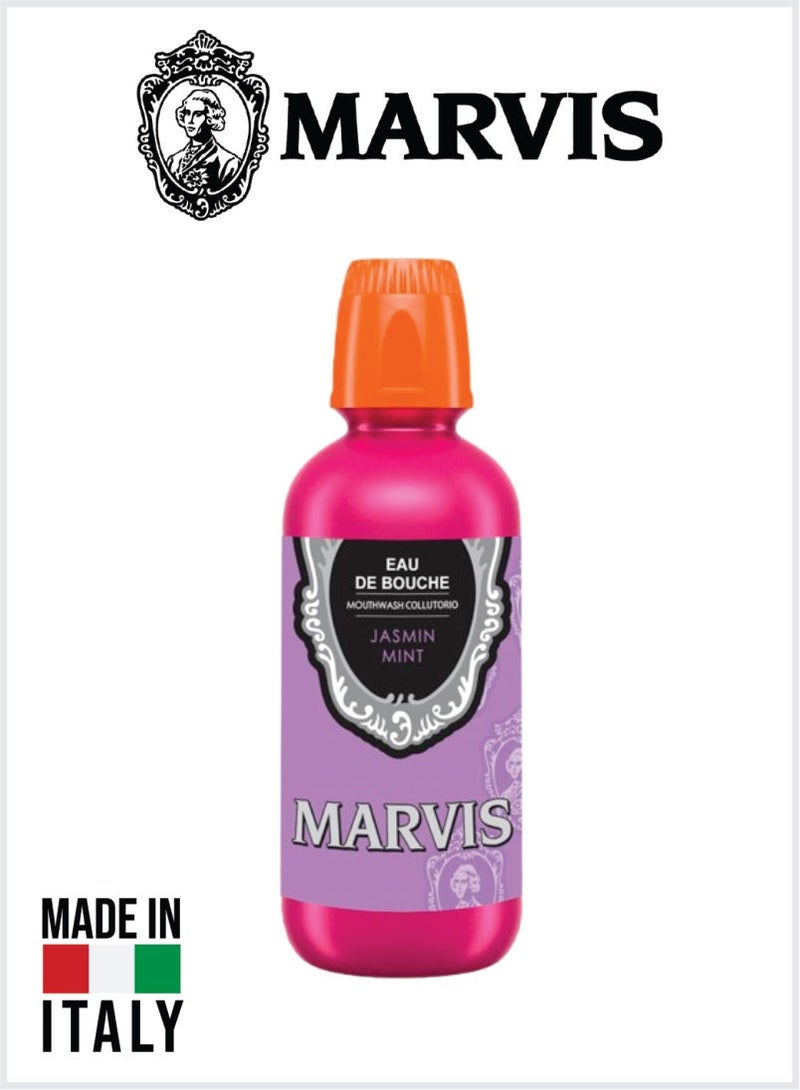 Marvis Jasmin Mint Mouthwash – Floral Mint Mouth Rinse for Fresh Breath & Clean Feel 400ML