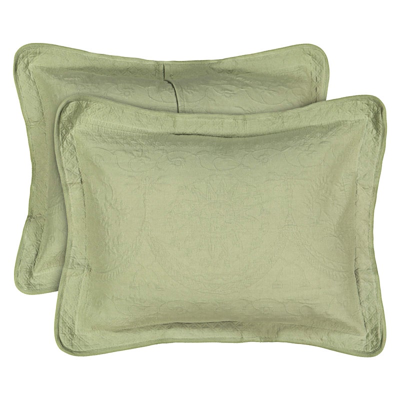 هيستوريك تشارلستون تاريخي تشارلستون كينج تشارلز الحديثة مزرعة الزهور الأزهار matelasse وسادة الزخرفية 100 ٪ القطن الفراش التنفس القياسي (20 "" × 26 "" الحكيم - Image 2