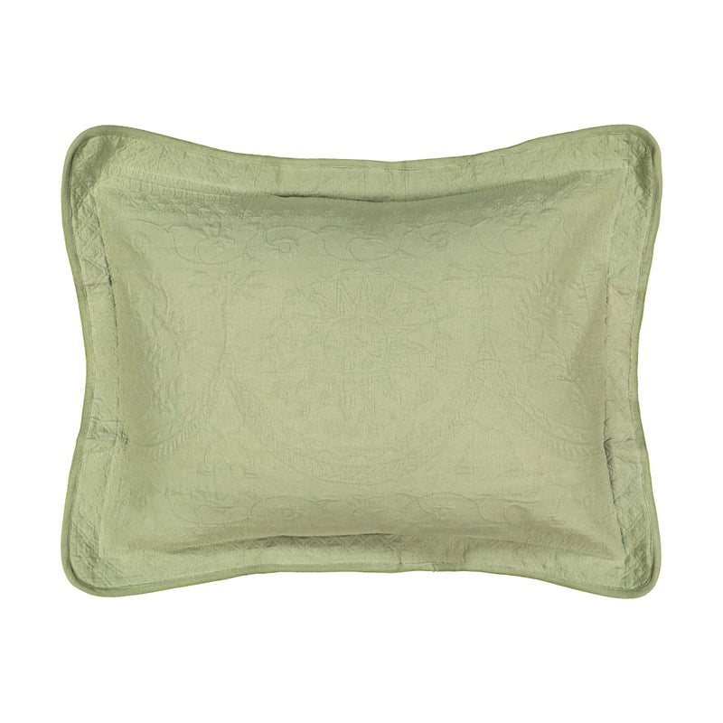 هيستوريك تشارلستون تاريخي تشارلستون كينج تشارلز الحديثة مزرعة الزهور الأزهار matelasse وسادة الزخرفية 100 ٪ القطن الفراش التنفس القياسي (20 "" × 26 "" الحكيم - Image 1