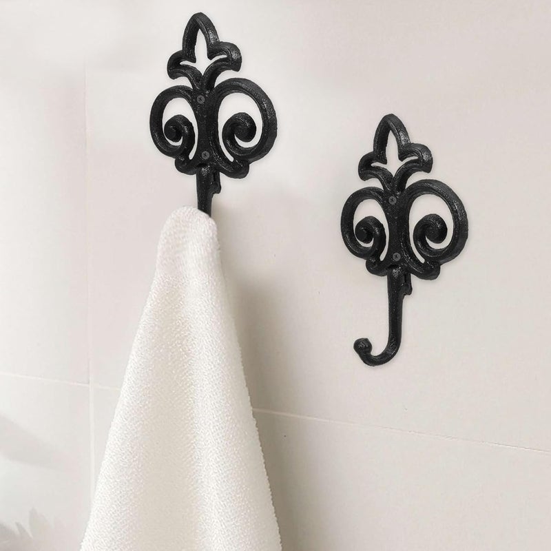 Vintage Cast Iron Wall Hook Coat Hanger Retro Clothes Hook Heavy Duty for Home Entryway Bedroom Bathroom - Image 4