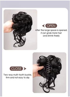 Messy Curly Hair Bun Extensions, Wavy Synthetic Chignon with High Elastic Claw, Hair Accessories Donut Roller Bun Wig for Women Updo Scrunchies, Natural Black - pzsku/Z84B8C84D22D894F44E2BZ/45/_/1726738618/03e83832-25c1-43e0-8ec5-6698bde05634