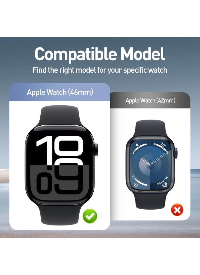 Generic - Case for Apple Watch Series 10 46mm with Tempered Glass Screen Protector, [Looks Like iWatch Ultra] Unique Design Hard PC Waterproof Case Cover for iWatch Series 10 (2024) 46mm, Black - Image 1