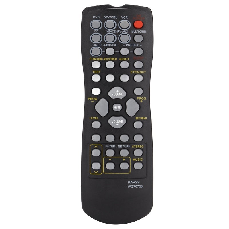 Replacement Remote Control Wear-Resistant Crash-Proof RX-V340 RX-V350 DVD Remote Control - Sensitive Keys No Programming DVD Remote Controller for Audio Video Receiver - Image 1
