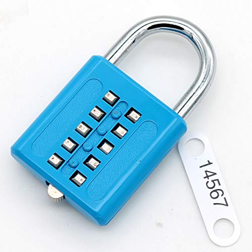 TEMEILI MIONI 10 Position Button Combination Padlock, 5 Position Locking Mechanism, bluexi15:18 - Image 5