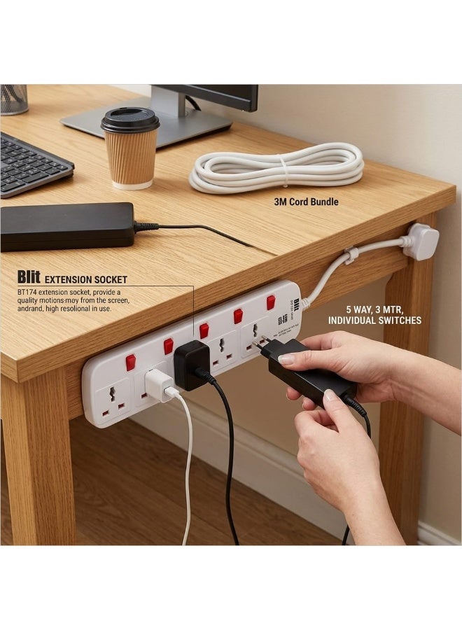 BILT extension socket 5 way 3 metre - Image 2