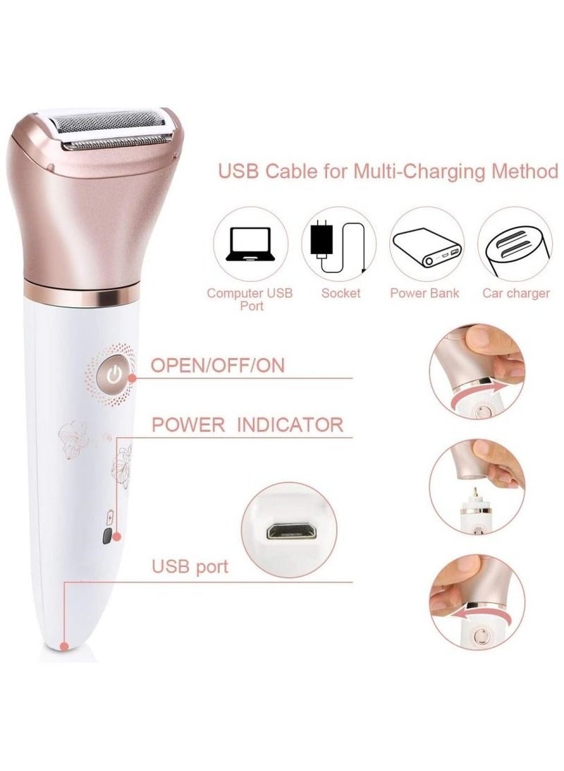 general Electric Epilator for Women Painless 2-in-1 Women Shaver Hair Remover for Face, Legs and Underarm Portable Waterproof Bikini Trimmer Wet and Dry Cordless Lady Hair Removal - Image 3