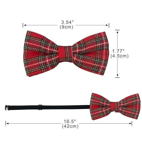 BEWDIO Stripe Baby Suspenders and Bow Tie Set, Plaid Bowtie and Suspenders with 4 Strong Metal Clips (4-08-1) - Image 5