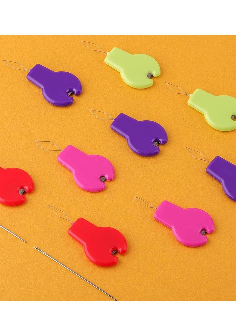 صن تاون 10 قطع من خيوط إبرة الخياطة اليدوية البلاستيكية البسيطة، مجموعة أدوات خياطة يدوية بسيطة من البلاستيك - Image 2