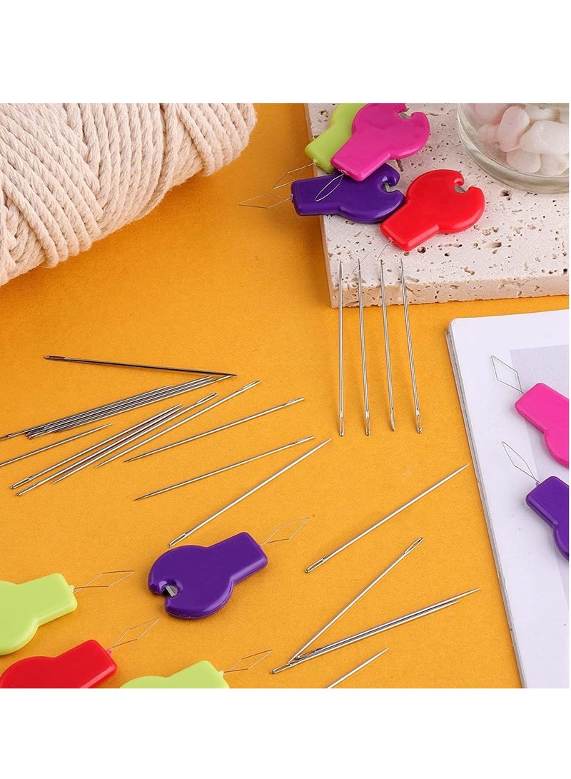 صن تاون 10 قطع من خيوط إبرة الخياطة اليدوية البلاستيكية البسيطة، مجموعة أدوات خياطة يدوية بسيطة من البلاستيك - Image 3