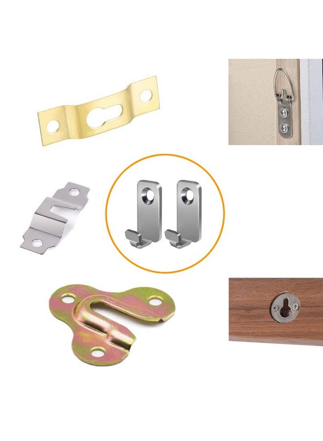 Adiyer 10Pcs Heavy Duty T Head J Shaped Hangers 304 Stainless Steel Wall Mounted Mini Wall Hooks Hanger For Mirror Picture Frames Hanging Wire/D Rings/Keyhole Hangers - Image 5