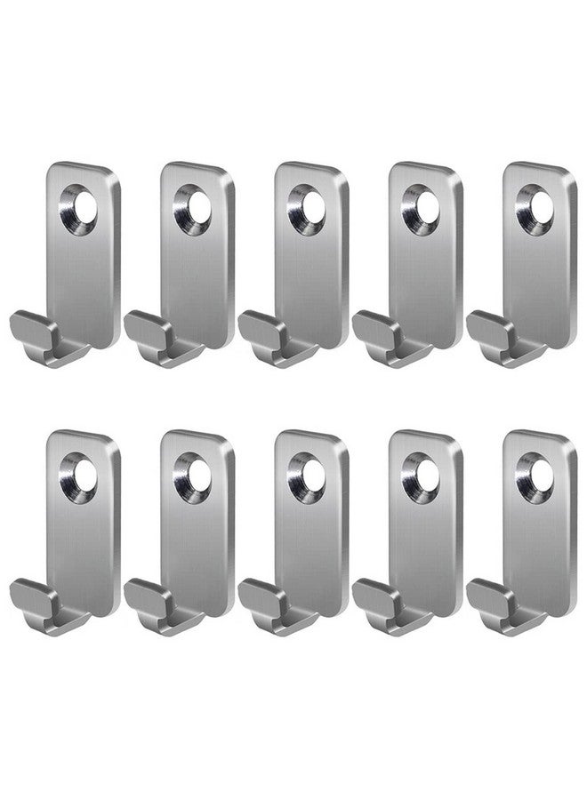 Adiyer 10Pcs Heavy Duty T Head J Shaped Hangers 304 Stainless Steel Wall Mounted Mini Wall Hooks Hanger For Mirror Picture Frames Hanging Wire/D Rings/Keyhole Hangers - Image 1