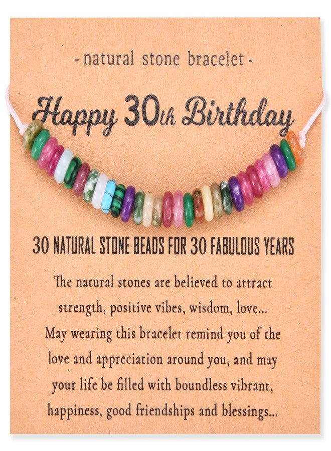 FIEEFX 30th Birthday Gifts for Her, 30 Year old Birthday Gifts for Women, 30 Birthday Bracelet Gifts for 30 Year Old Women, Happy 30th Birthday Card for Her Woman Best Friend - Image 1
