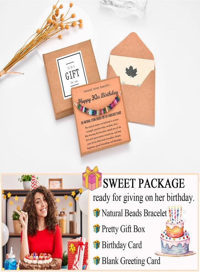 FIEEFX 30th Birthday Gifts for Her, 30 Year old Birthday Gifts for Women, 30 Birthday Bracelet Gifts for 30 Year Old Women, Happy 30th Birthday Card for Her Woman Best Friend - Image 4