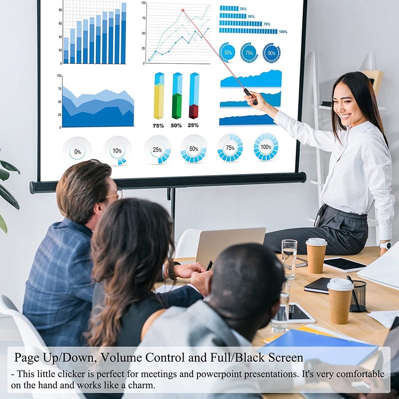 rts Wireless Presenter Pointer for Presentation Laser Power Pointer, PPT Presenter Slide Changer Controller Remote Clicker Slide Changer for Mac/Computer/Laptop/Projector/Keynote/PPT/Google Slides - Image 5