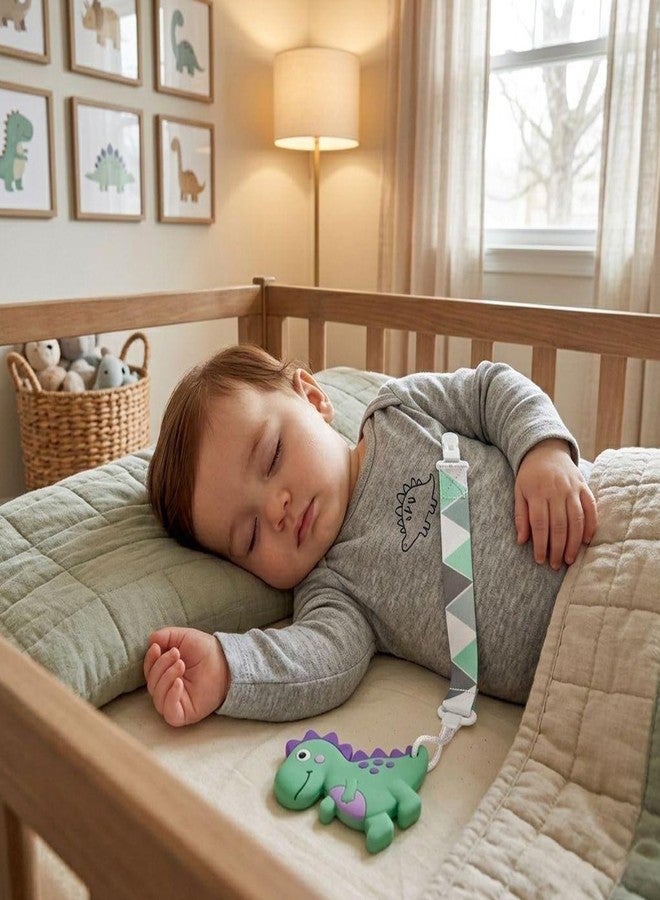 PandaEar Baby Pacifier Clips Solid Color, 4 Pack Universal Holder Leash for Boys and Girls, Perfect for Baby Teething Toys Teethers and Baby Shower Gift (Neutral) - Image 2