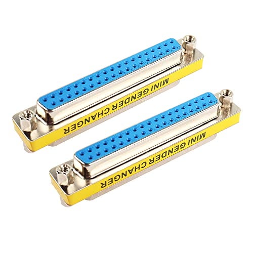 MEIRIYFA DB37 37 Pin Gender Changer D-SUB 37Pin Female to Female Coupler Serial Cable Gender Changer VGA Adapter Connector-2PCS (Female) - Image 1