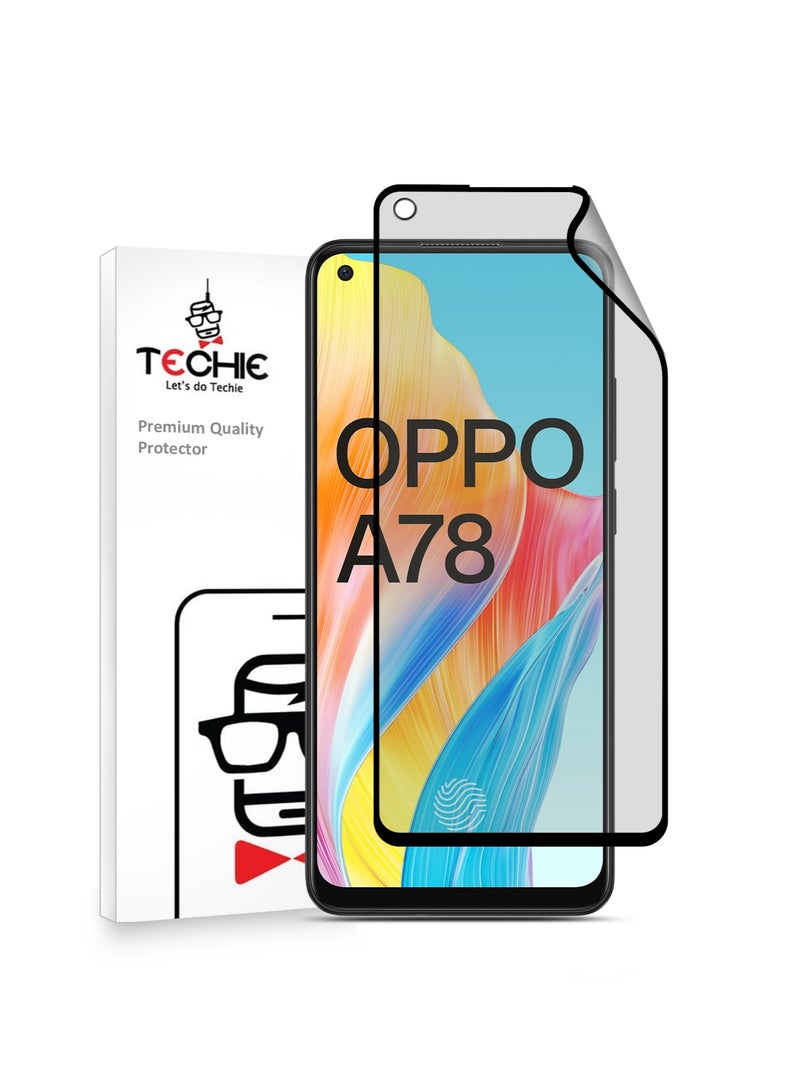 Techie 9D Matte Ceramic Screen Protector Film for Oppo A78 – Smooth Feel Anti Fingerprint Bubble Free - Image 1