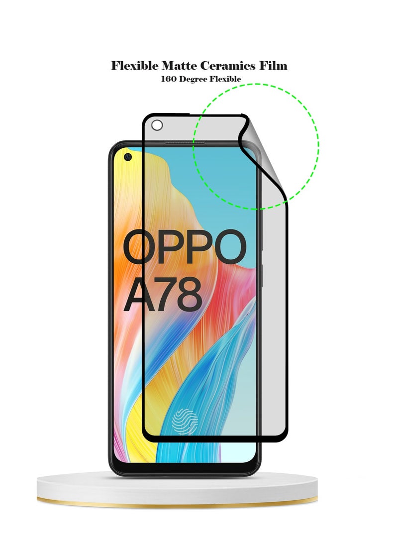 Techie 9D Matte Ceramic Screen Protector Film for Oppo A78 – Smooth Feel Anti Fingerprint Bubble Free - Image 4