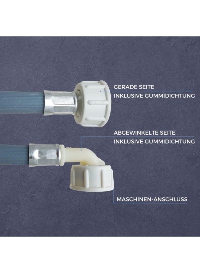 فاييت خرطوم مدخل المياه لغسالة الأطباق مع انحناء بزاوية 90 درجة باللون الأزرق - Image 2