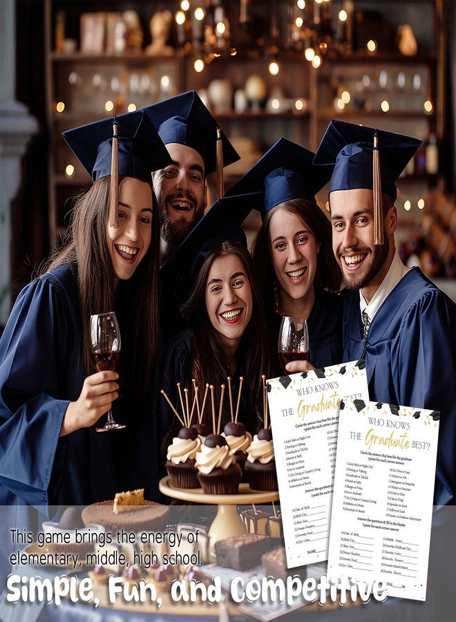 Kqfdr Graduation Party Games - Who Knows the Graduate Best Grad Party Decorations Supplies - High School College Graduation Party Favors -25 Pcs -A03 - Image 4
