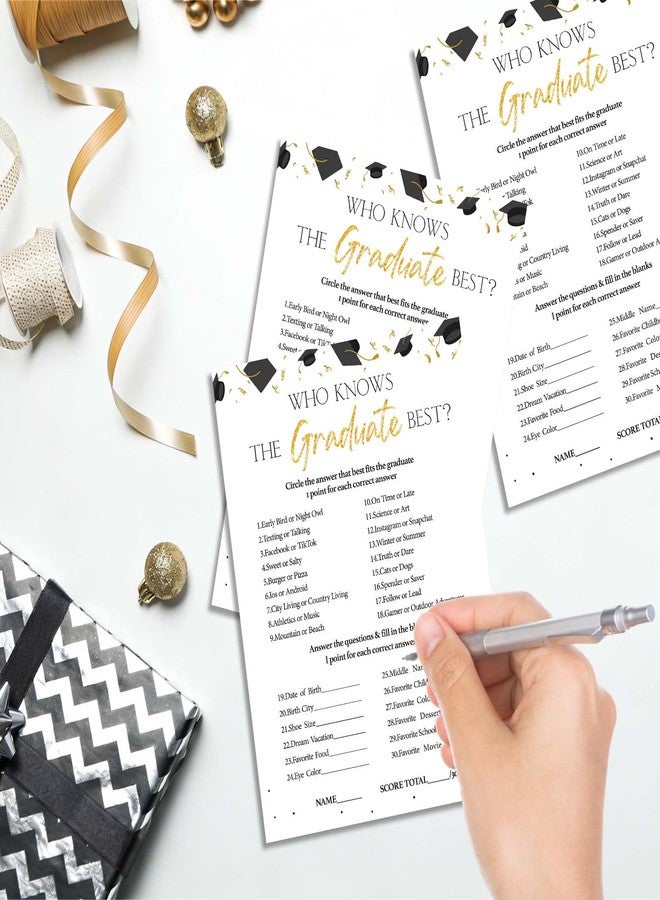 Kqfdr Graduation Party Games - Who Knows the Graduate Best Grad Party Decorations Supplies - High School College Graduation Party Favors -25 Pcs -A03 - Image 3