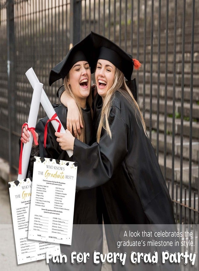 Kqfdr Graduation Party Games - Who Knows the Graduate Best Grad Party Decorations Supplies - High School College Graduation Party Favors -25 Pcs -A03 - Image 5
