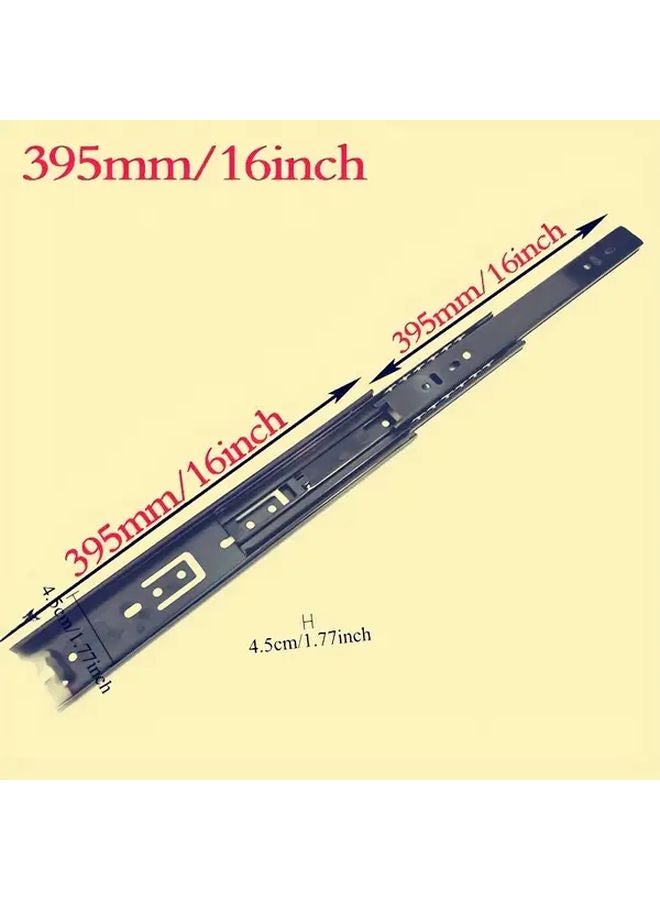 2 Pack 16 Inch Full Pull Silent Drawer Slides Heavy Duty Metal Slow Close - Image 4