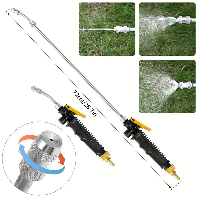 28 Inch Stainless Steel High Pressure Sprayer Wand Long Wash Sprayer Replacement for Home Garden Cleaning Portable Watering Wand Pressure Washer Accessories - Image 2