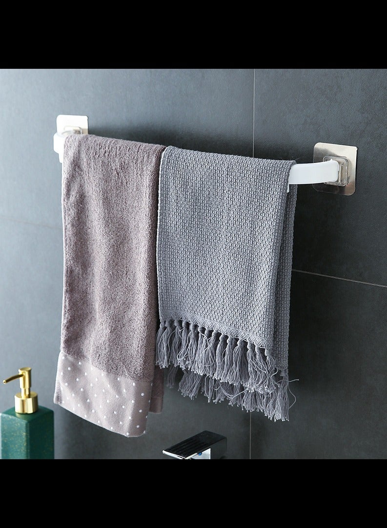 Wall-Mounted Towel Bar, 2 Pcs,Self-Adhesive Towel Bar in White and Blue  - Image 2