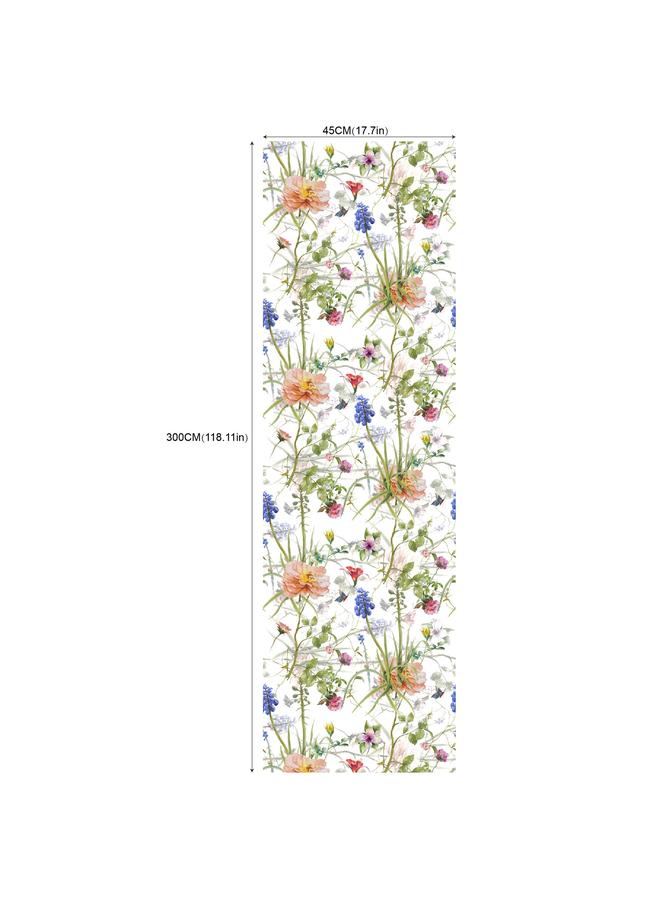 Bluejw Green Plant Flower Self-adhesive Wallpaper Wallpaper Removable Wallpaper Living Room Background Transformation Wall Sticker RW158-180 - Image 1