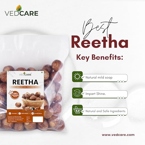 Vedcare Whole Dried Amla, Reetha, Shikakai Raw Form for Hair Growth, Anti-Dandruff & Hair Fall Control | Natural Herbal Hair Cleanser | DIY Shampoo Combo (200 g (Pack of 3)) - Image 5
